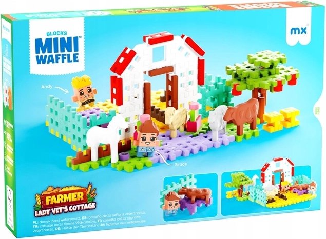 Marioinex Mini Waffle boerderij van boerin Grace – dierenartspraktijk (100 onderdelen)