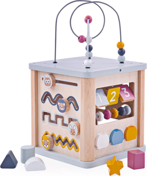 Motorische activiteitenkubus BIGJIGS BABY van FSC-hout