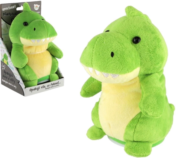 Dinosaurus Rexik herhaalt zinnen pluche 18 cm met geluid