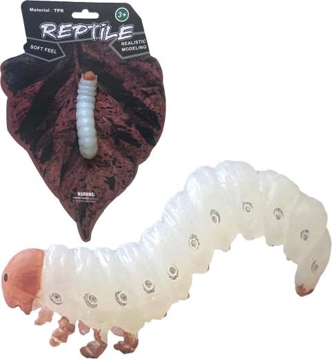 Levende natuur realistisch model insectenlarve 11,5 cm