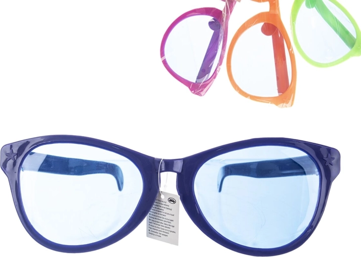 Mega neon feestbril 25 cm (4 varianten)