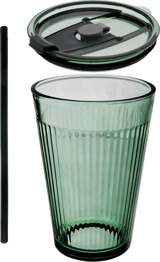 Afsluitbaar deksel en rietje voor comfortabel drinken
