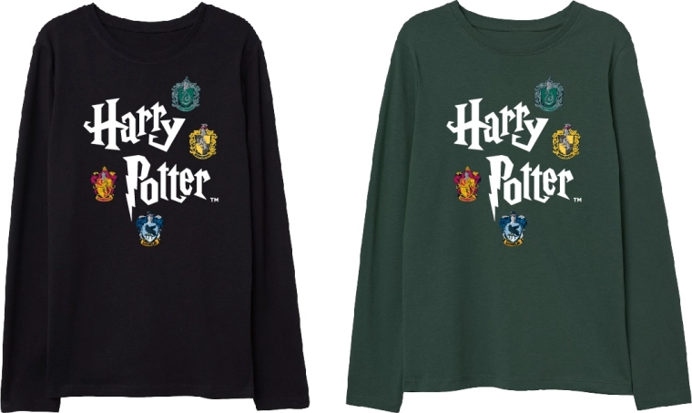 Harry Potter kinder-T-shirt met lange mouw (assort) maat 104–134 - 1 stuk