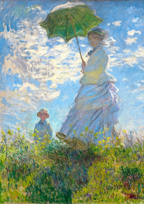 Puzzel Claude Monet: Vrouw met parasol 1000 stukjes