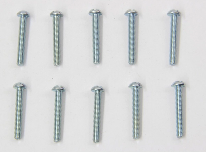 Schroeven met cilindrische kop M3 × 20 mm, verzinkt - 10 stuks