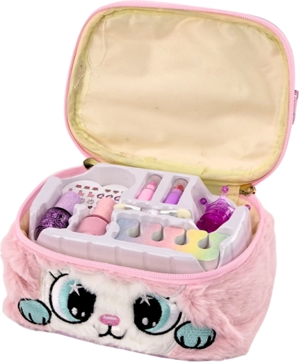 Zacht tasje met kattenmotief