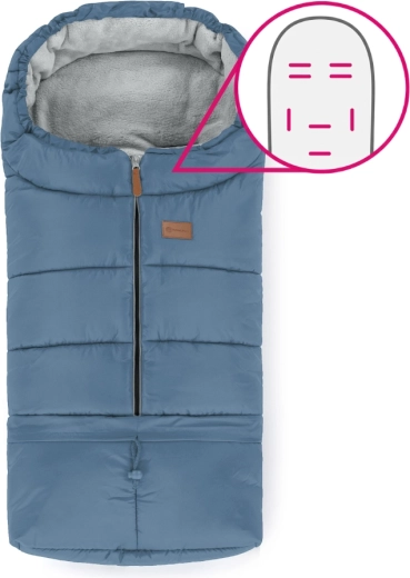 Petite&Mars verstelbare voetenzak 3-in-1 Jibot horizontal ocean blue