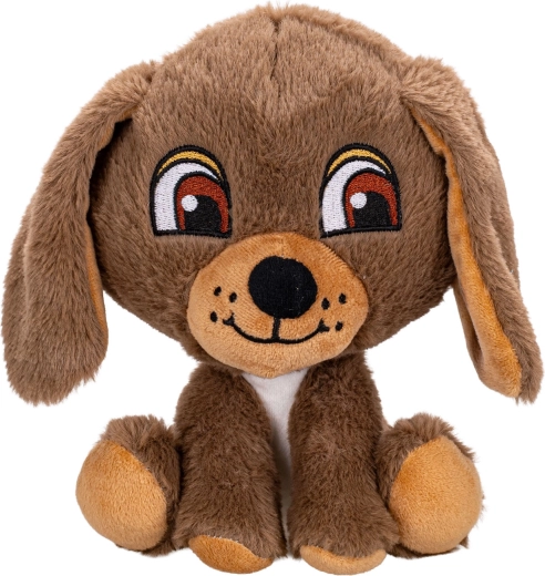 Pluchen zittende hond 20 cm