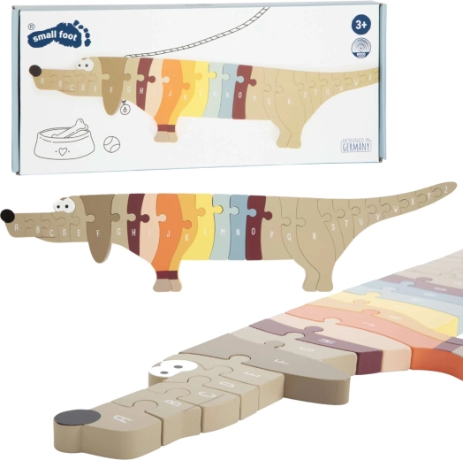 Houten alfabetpuzzel teckel small foot