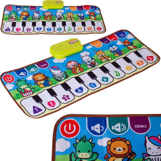 Muziekmat piano met dieren 79 × 31 cm
