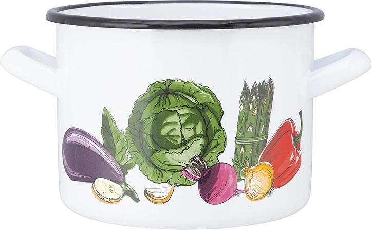 Geëmailleerde pan met deksel 1,5 l