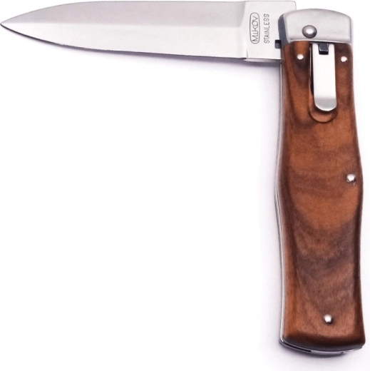 Mikov Predator – automatisch springmes met palissander handgreep