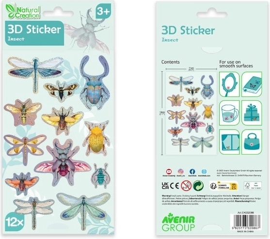 3D stickers insecten