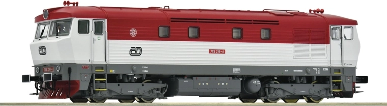 Roco diesellocomotief 749 218-4 ČD Bardotka H0