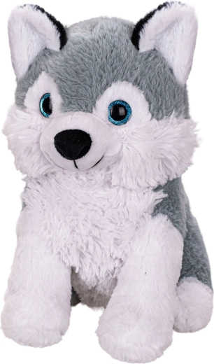 Pluchen husky zittend 25 cm