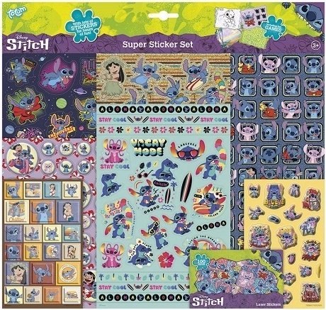 Disney Stitch super stickerpakket – 8 vellen