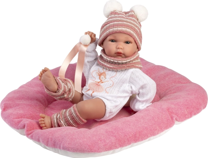 Llorens NEW BORN pasgeboren meisje – realistische babypop 35 cm, volledig vinyl lichaam geschikt voor water