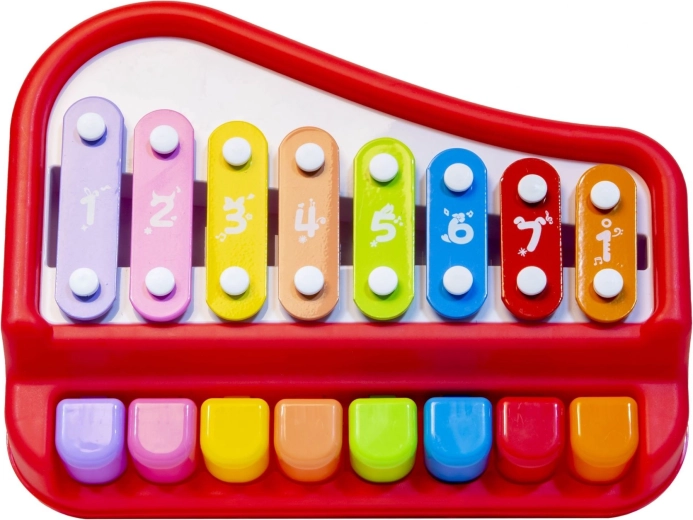 8 kleurrijke toetsen voor makkelijk leren