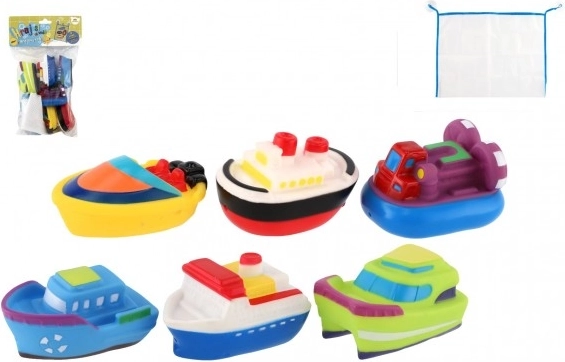 Rubberen bootjes voor in bad met netje
