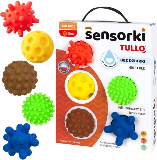Tullo gekleurde sensorische balletjes voor kinderen 5 stuks