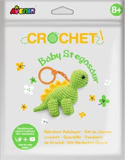 Maak je eigen gehaakte hanger kleine stegosaurus