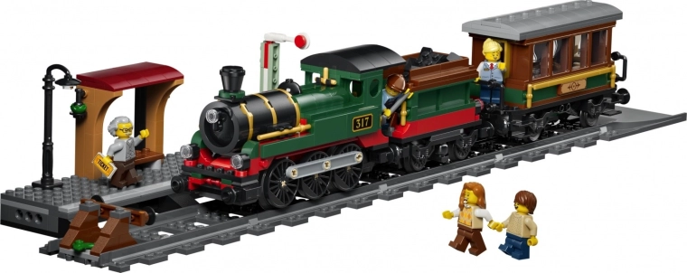 Retro stoomlocomotief boordevol details