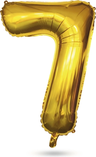 Gouden folieballon cijfer 7, 40 inch