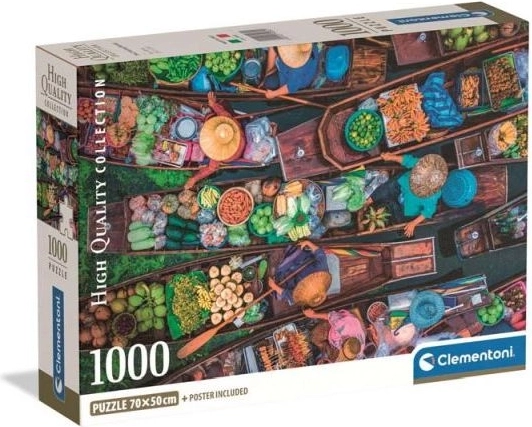 Clementoni puzzel Thaise drijvende markt 1000 stukjes