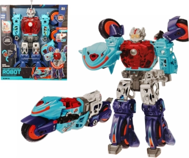 Transformerende robot 2-in-1 motor met licht en geluid