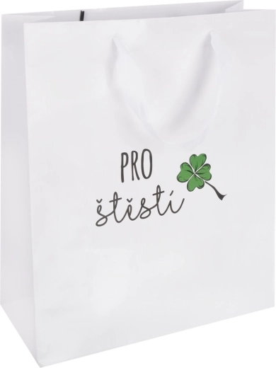 Cadeaupapieren tas Voor geluk 26 × 10 × 32 cm