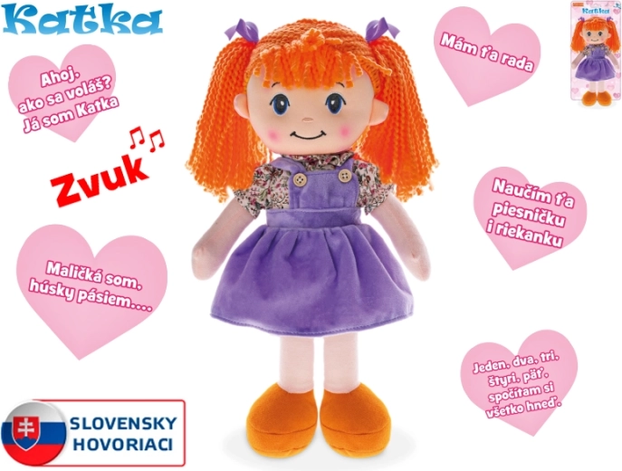Pratende pop Katka met zacht lichaam 39 cm