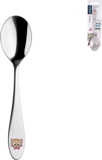 Kinderlepel van roestvrij staal – Katten