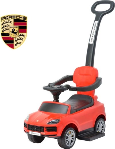Milly Mally loopauto met duwstang Porsche Cayenne rood