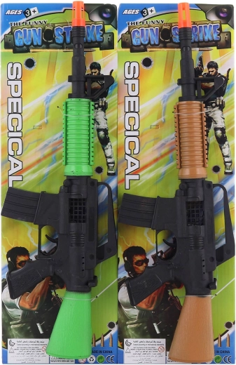 Kinder ratelende machinepistool met frictieaandrijving 42 cm - 1 stuk