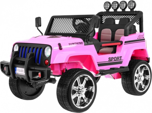 Kinder terreinwagen Raptor Drifter 4x4 roze met afstandsbediening, LED en MP3
