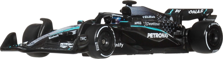 Natuurgetrouwe weergave van de Mercedes-Benz F1-racewagen