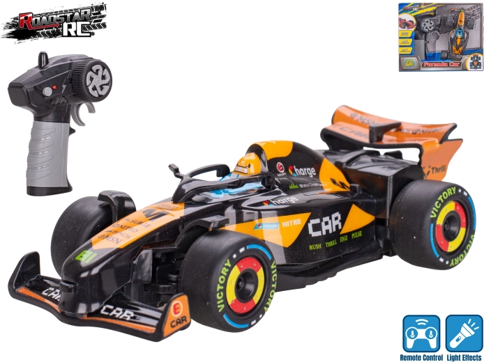 Roadstar RC-formule met verlichting 13,5 cm 2,4 GHz zwart
