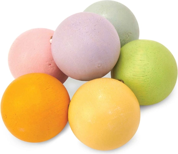 Houten bijtring met pastel kralen Le Toy Van - 1 stuk