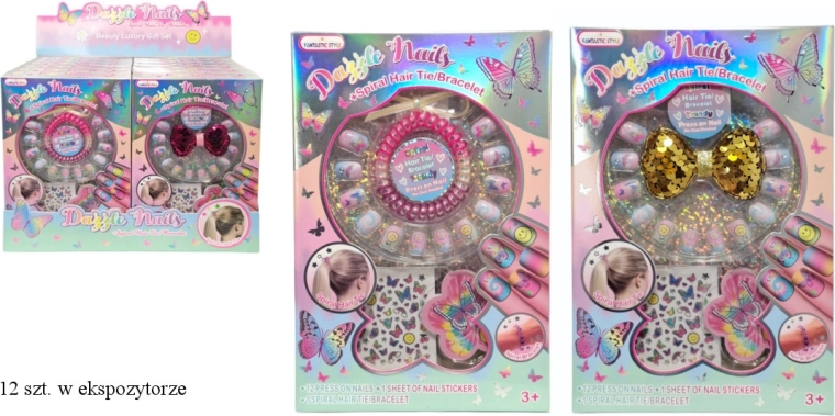 Kleurrijke manicure- en nagelstyling-set voor kinderen