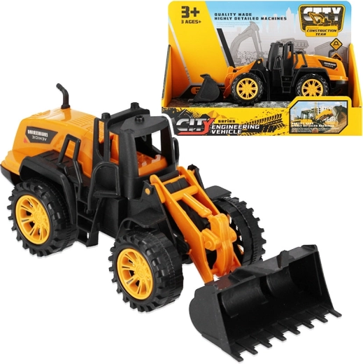 Bulldozerauto met pull-back functie
