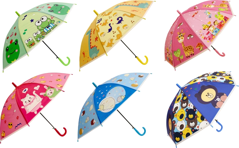Kleurrijke kinderparaplu 50 cm - 1 stuk