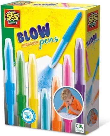 SES Creative blaaspennen, creatieve set met 7 kleuren - 1 stuk