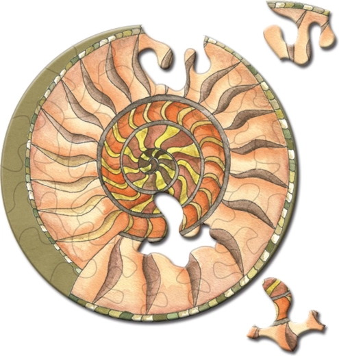 Rond mini-puzzel CURIOSI Picoli – slak, 33 stukjes