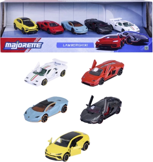 Cadeauset sportwagens Lamborghini Majorette - 5 stuks