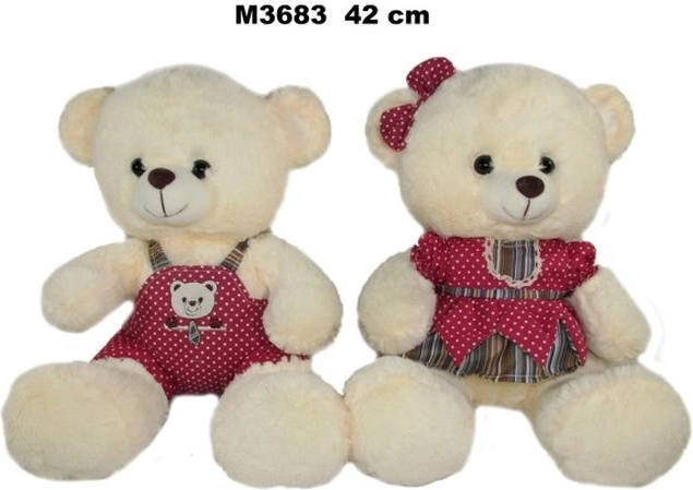 Pluchen beer Miś met kleertjes 42 cm