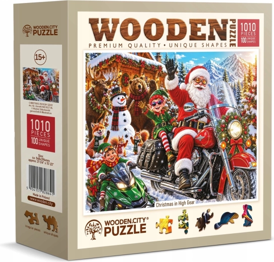 WOODEN CITY Houten puzzel Kerst in volle gang 1010 stukjes
