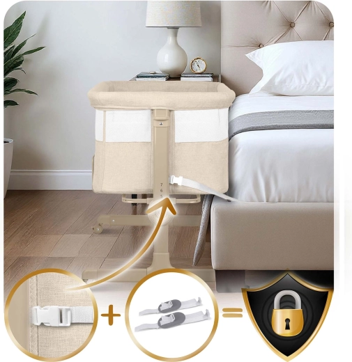 Veilige bevestiging aan het bed