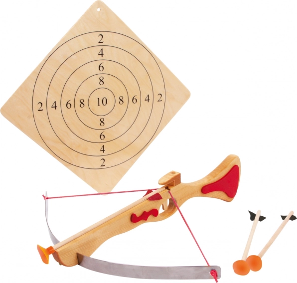 houten kruisboog met doelwit en pijlen small foot