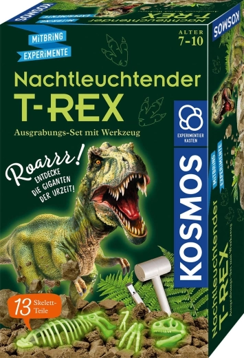 Kosmos lichtgevende T-Rex in het donker