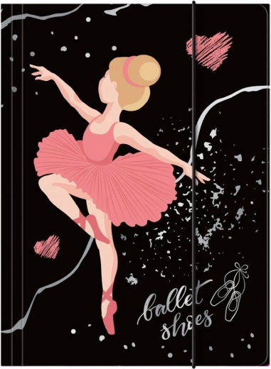 Derform schriftenmap balletdanser A4 met elastiek